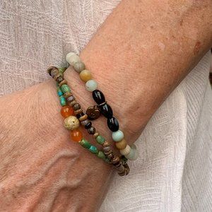Stacking Bracelets Handmade Semi-Precious